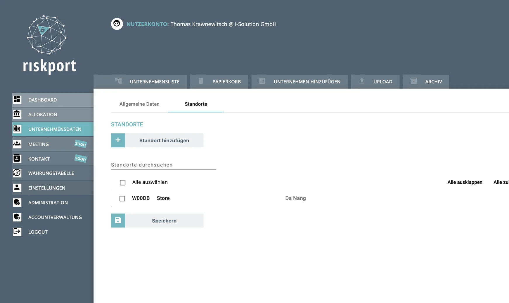 riskport &mdash; Standorte