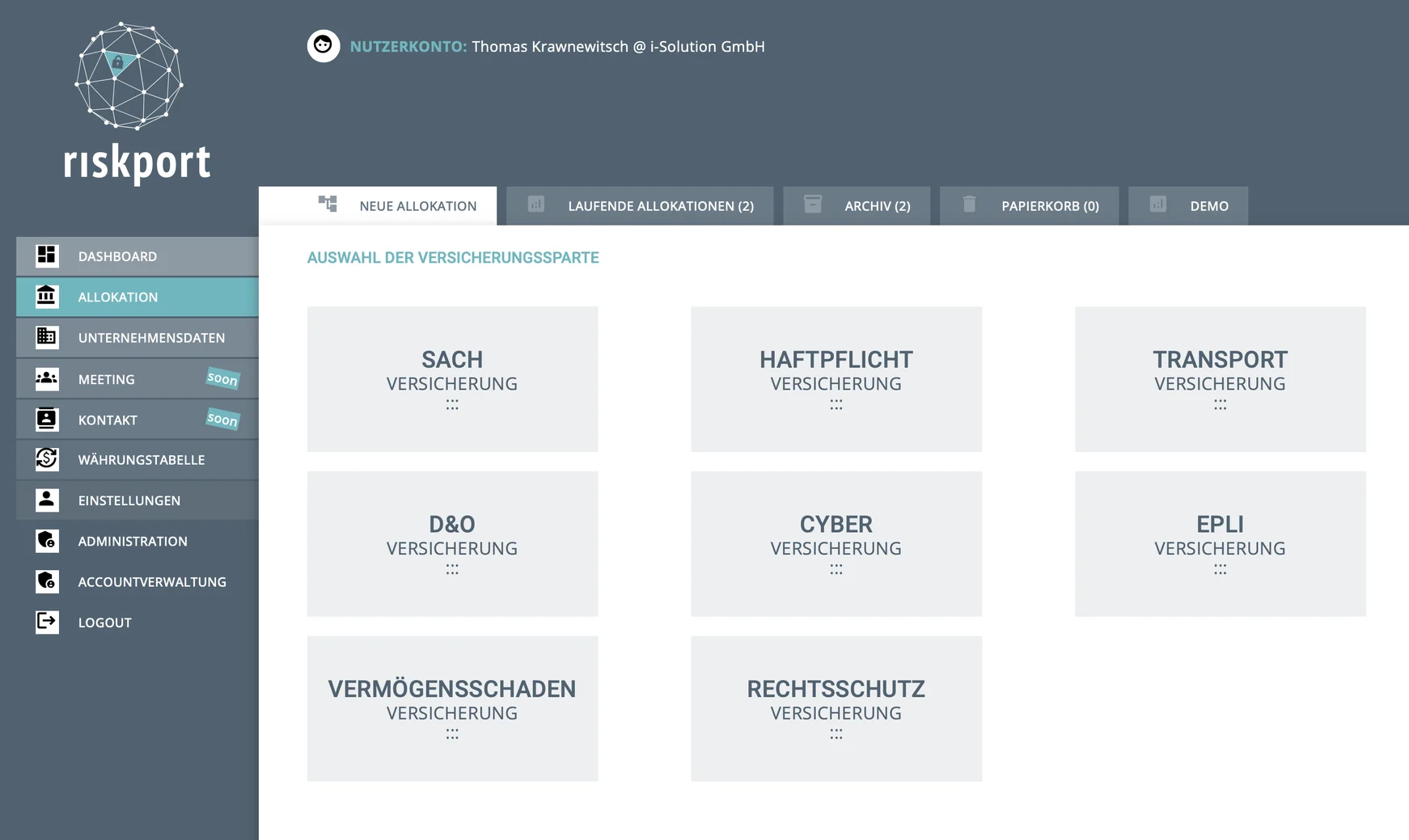 riskport &mdash; Sparten